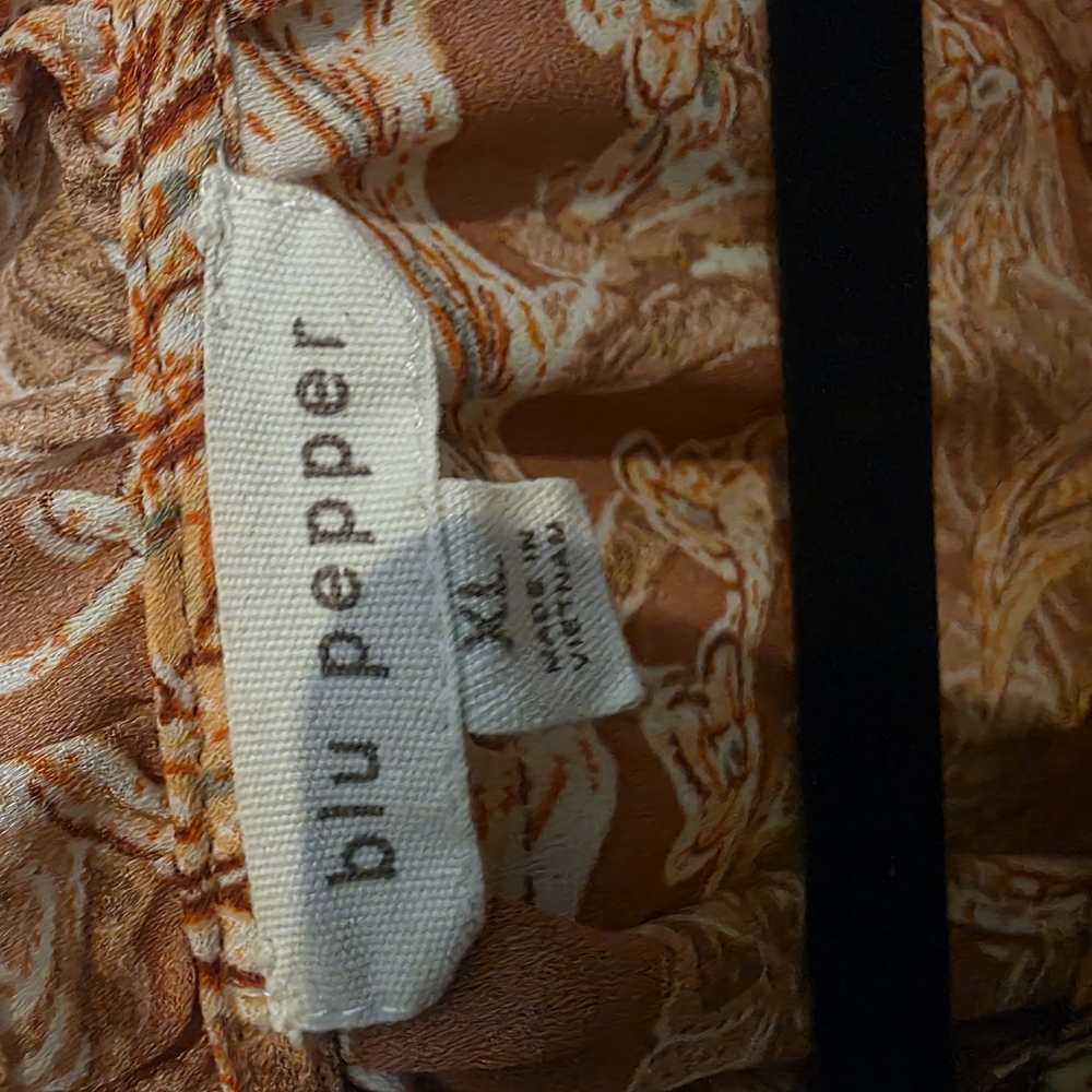 Blu Pepper Orange Blouse Top